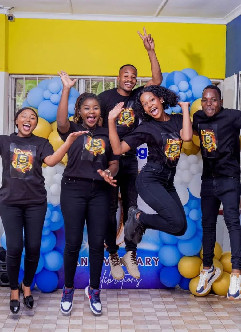 LC Shipping team celebrating the company’s 5th anniversary